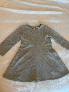GAP Girls Gray Long-Sleeve Knit Swing Dress